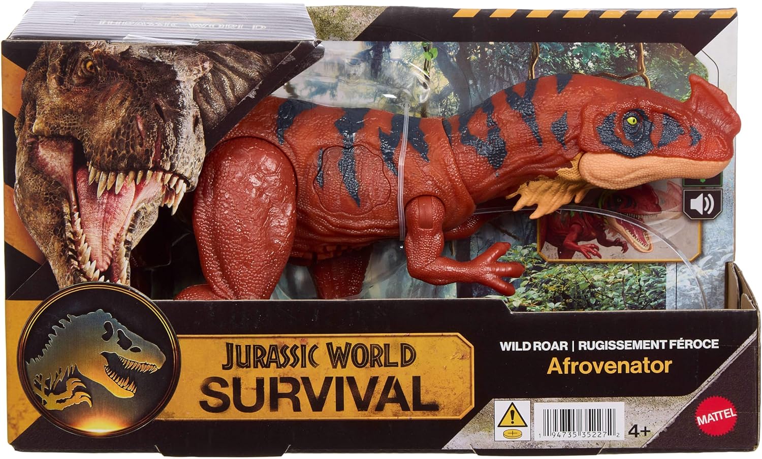 Thumbnail 5 de Mattel Jurassic World Afrovenator Dinosauro sonoro Ruggito Selvaggio