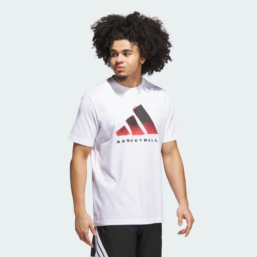 Thumbnail 2 de adidas Camiseta Basketball Graphic blanca