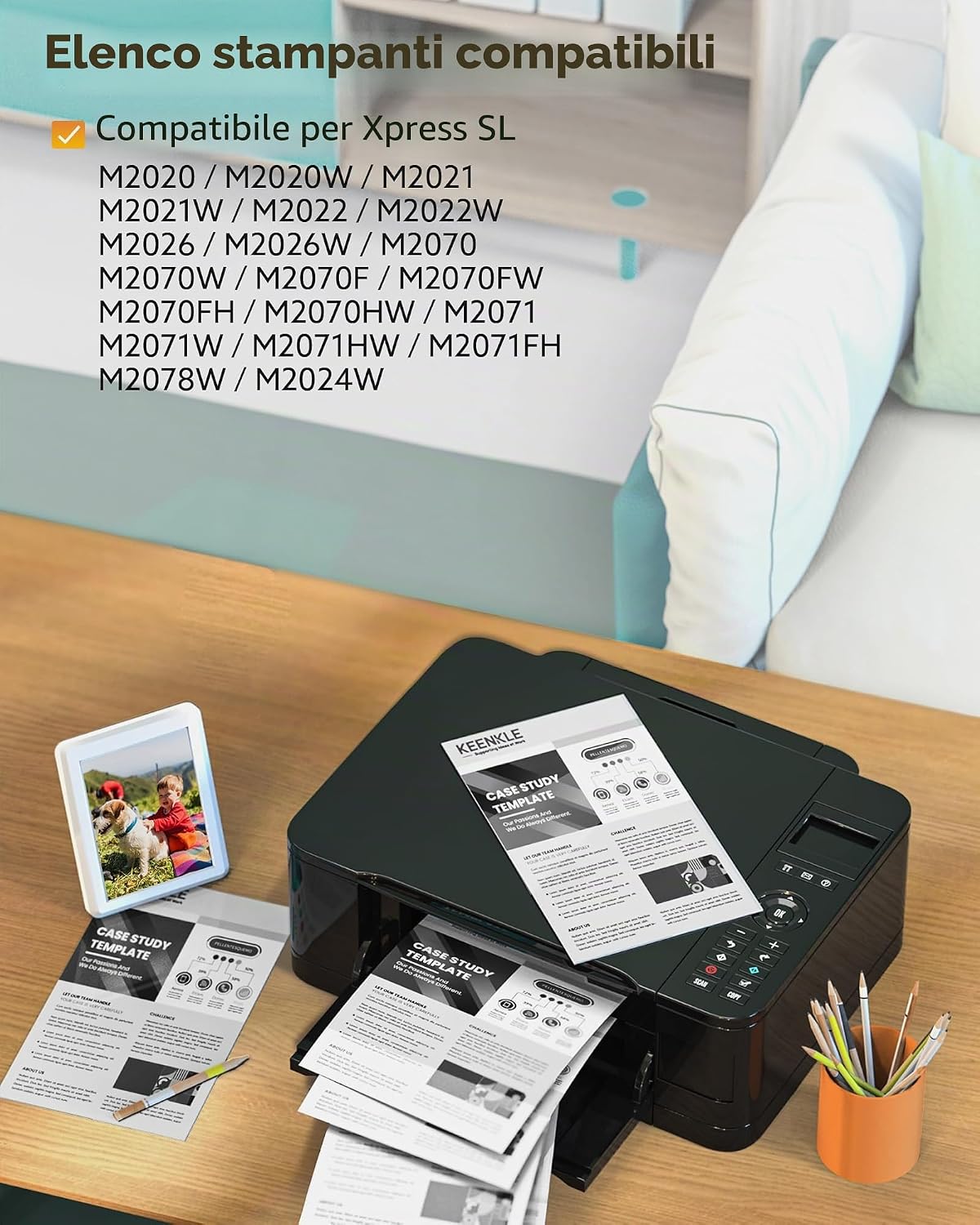 Detalle de KEENKLE MLT-D111S Toner Compatibile per Samsung: 2 pezzi nero per serie Xpress e M2070/M2020/M2026/M2078