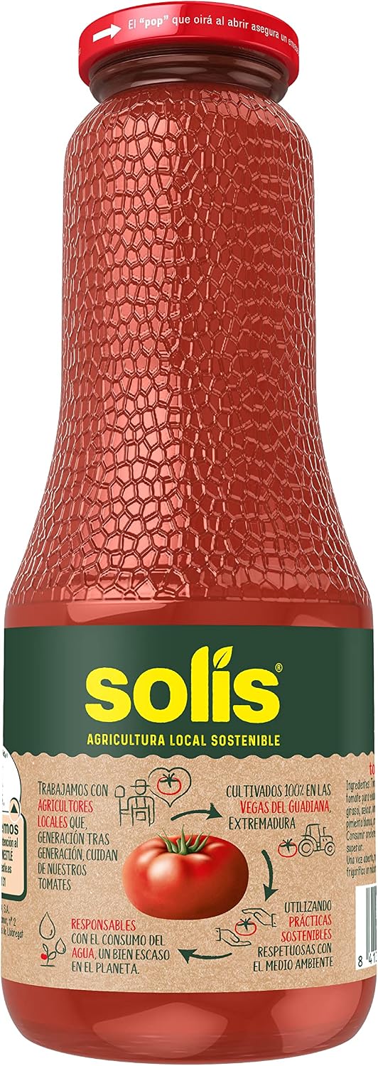 Detalle de SOLIS Tomate Frito sin Gluten 725g Pack de 12 🍅