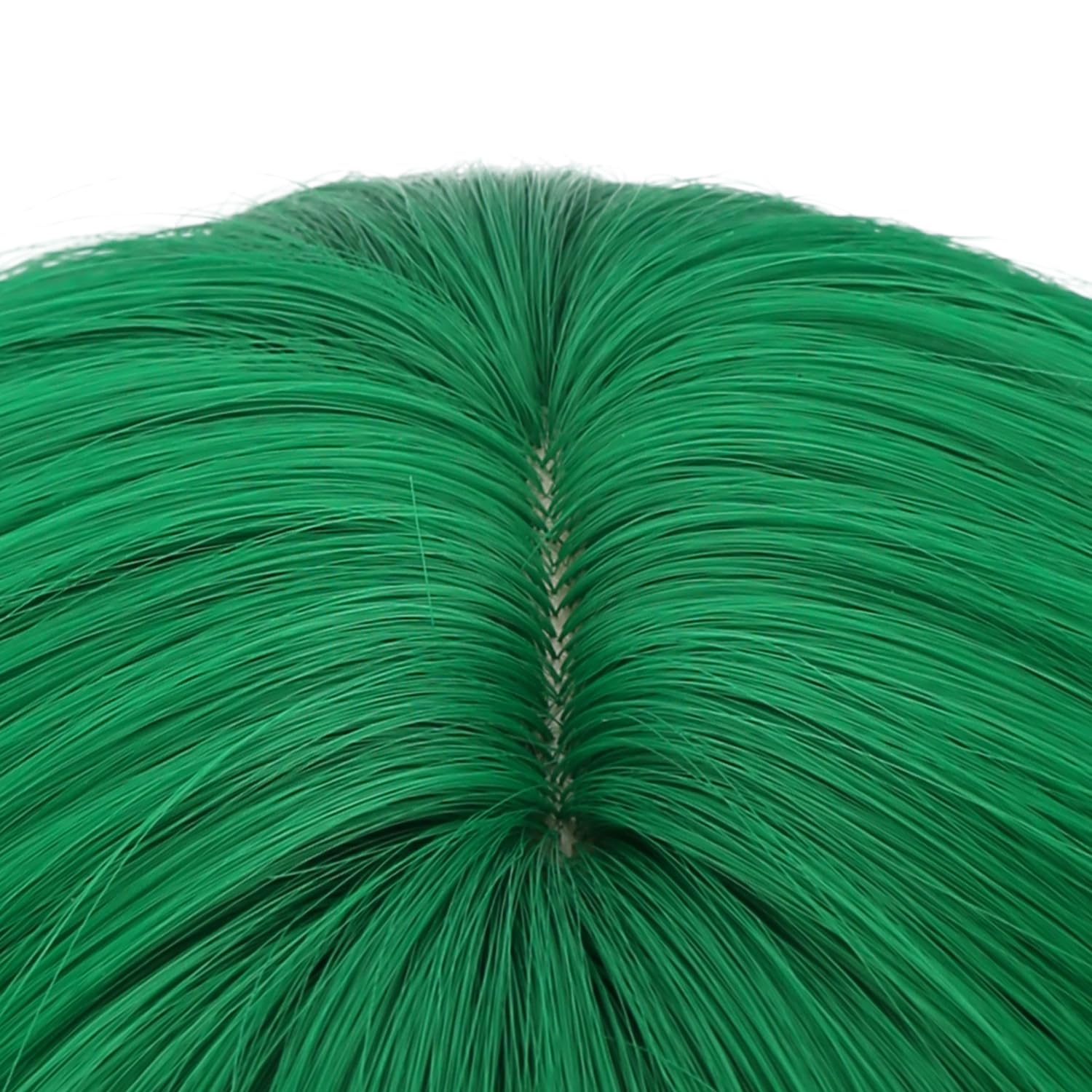 Detalle 1 de PATTNIUM Kids Green Wig with Bangs, Wavy Shoulder-Length Synthetic Hair