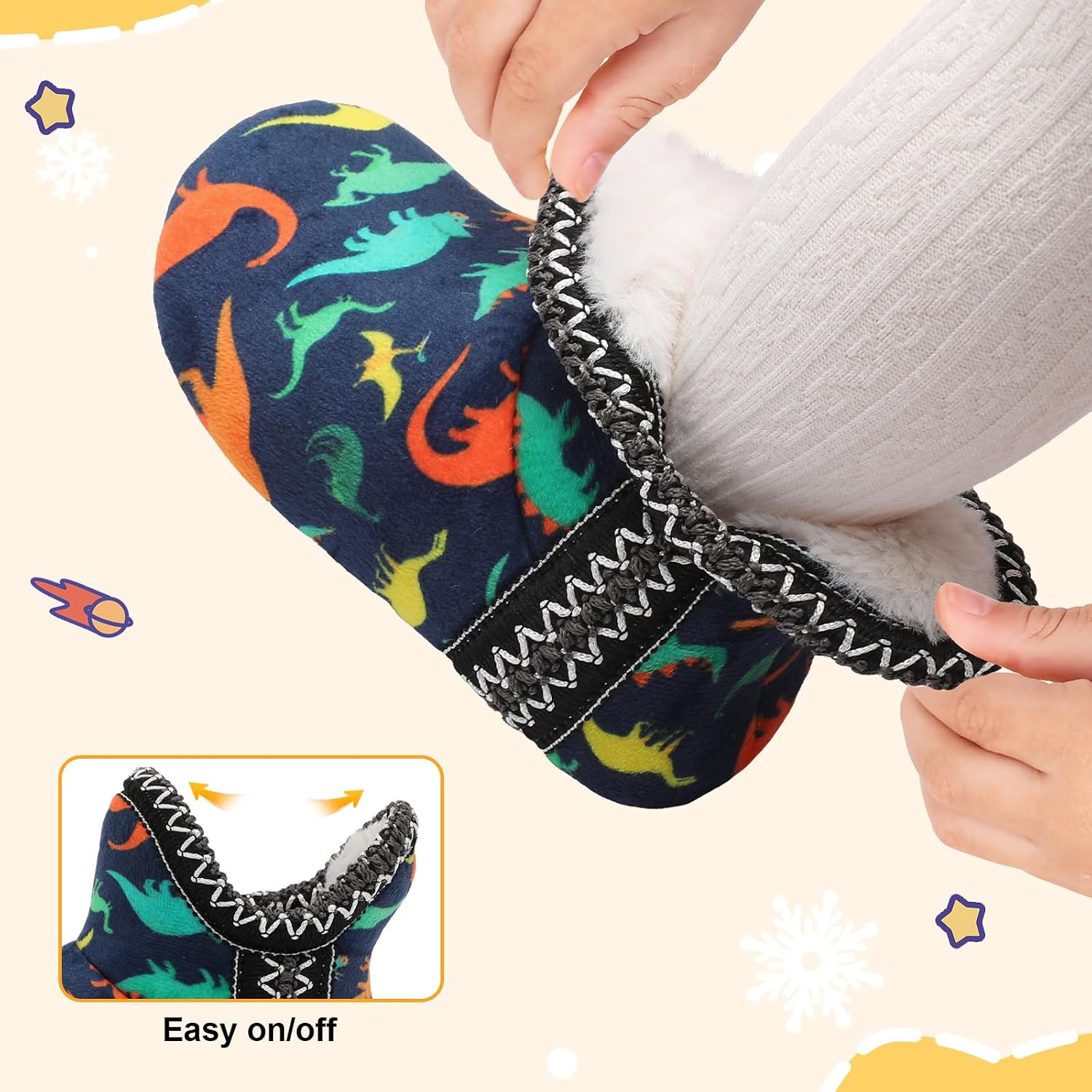 Detalle de LeIsfIt Toddler Slippers Faux Fur