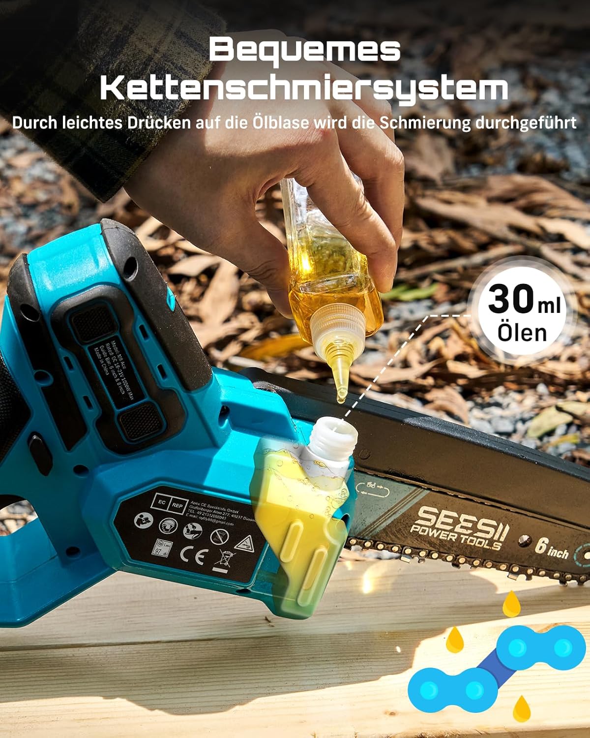 Thumbnail 5 de SEESII Mini Kettensäge 1000 W