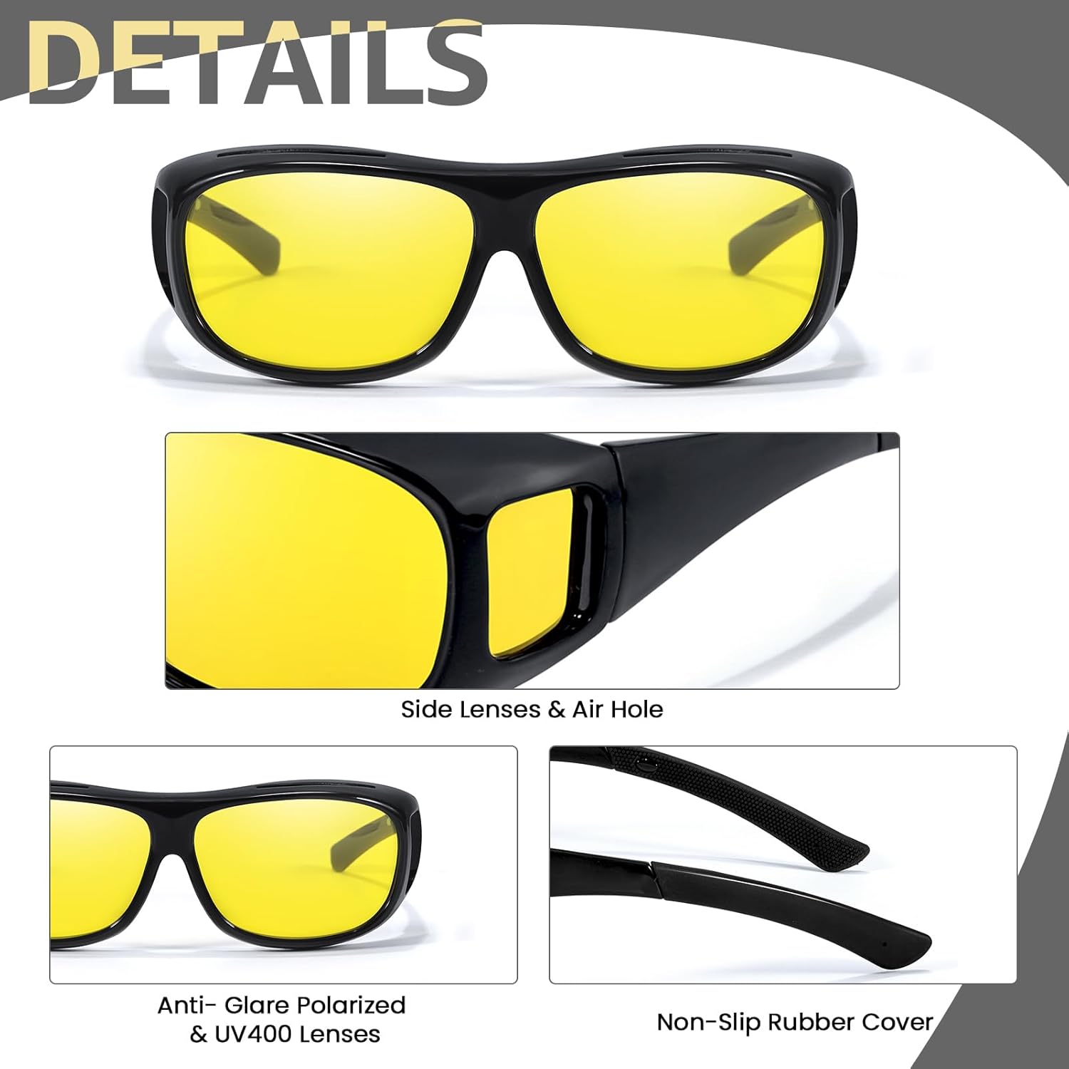Thumbnail 6 de Myiaur High Tech Night Driving Glasses | Fit Over Design with Advanced Polarised Yellow Lenses