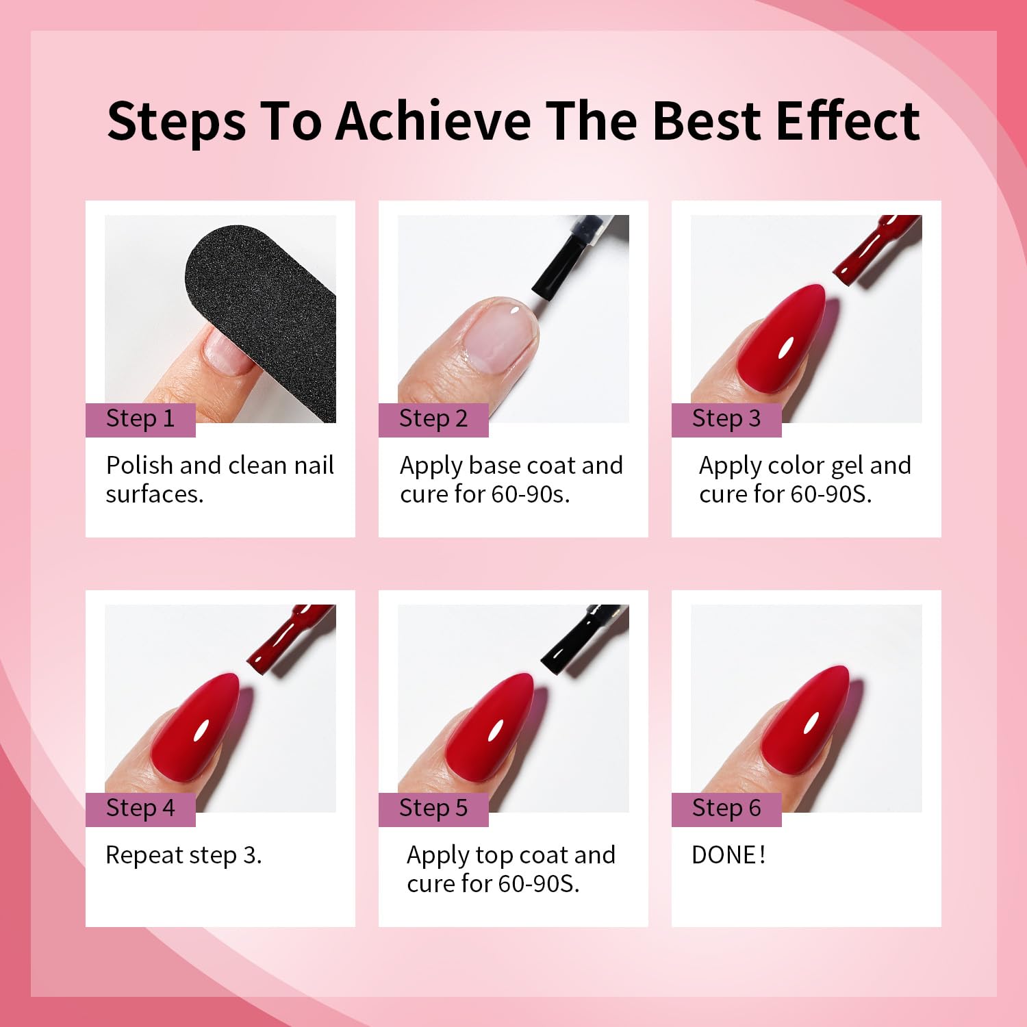 Thumbnail 6 de JODSONE 30 Farben Gel-Nagellack-Set mit 6 Funktionsgelen (Base, Top, Matt) – für ein einheitliches Farbergebnis