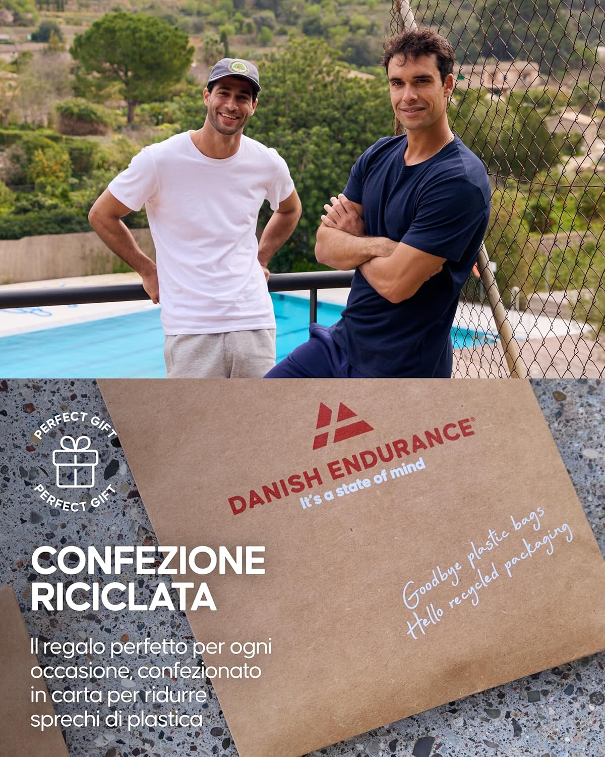 Thumbnail 4 de DANISH ENDURANCE T-Shirt Uomo Cotone e Modal – Maglietta senza etichetta, scollo a V, 1–4 pezzi