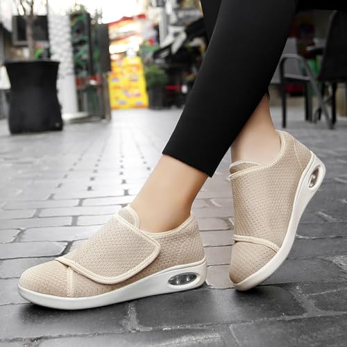 Detalle de Zapatillas diabéticas Edema de Artritis de Sisttke — Extra Ancho, Ajustables y para Pies Hinchados