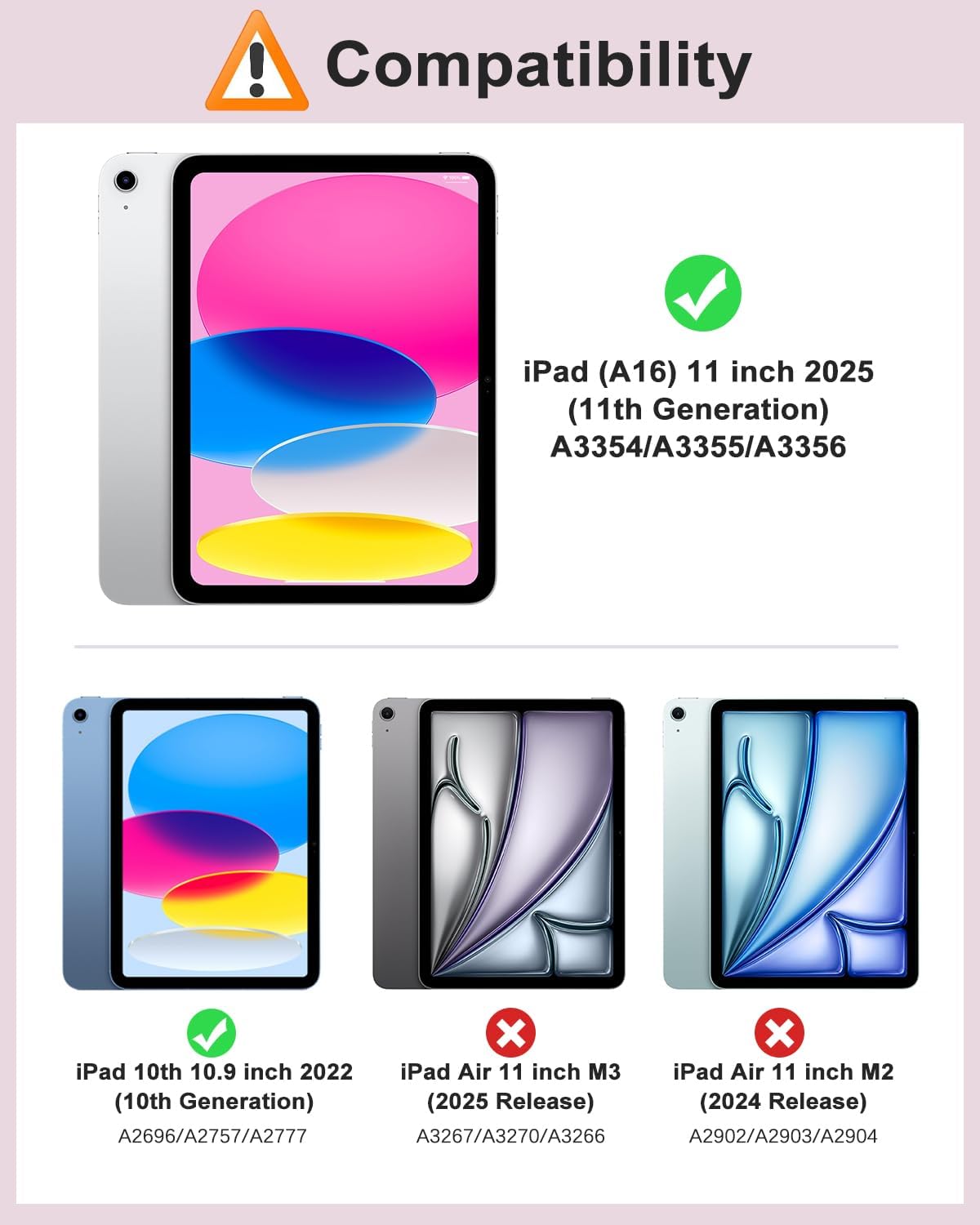 Detalle de MoKo Sparkly Case for iPad 11 (A16) 11th Gen (2025) / iPad 10.9 (2022) 10th Gen with Touch ID & auto sleep/wake, Glitter Pink