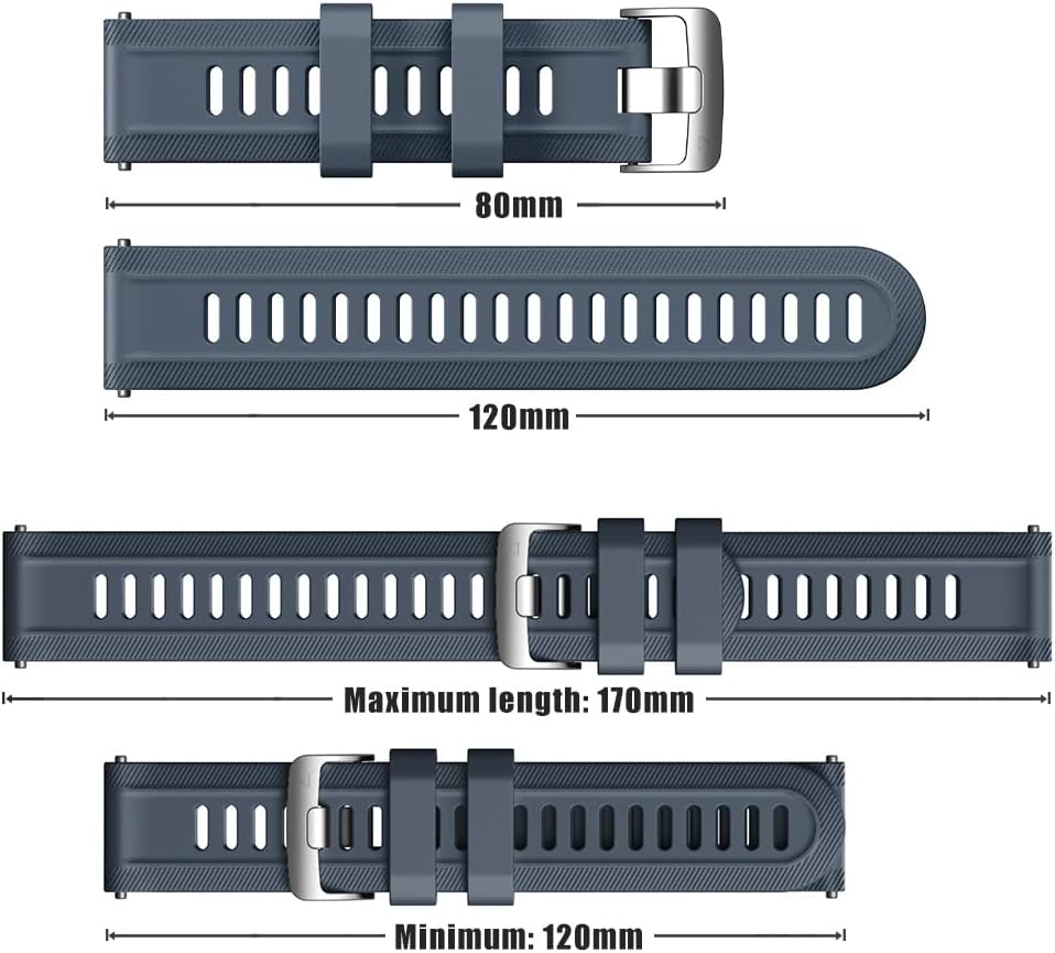 Detalle 2 de Bracelet silicone ANBEST compatible Forerunner 955 / 945 / 935 et Fenix 7 / 6 / 5 (attache rapide 22 mm)