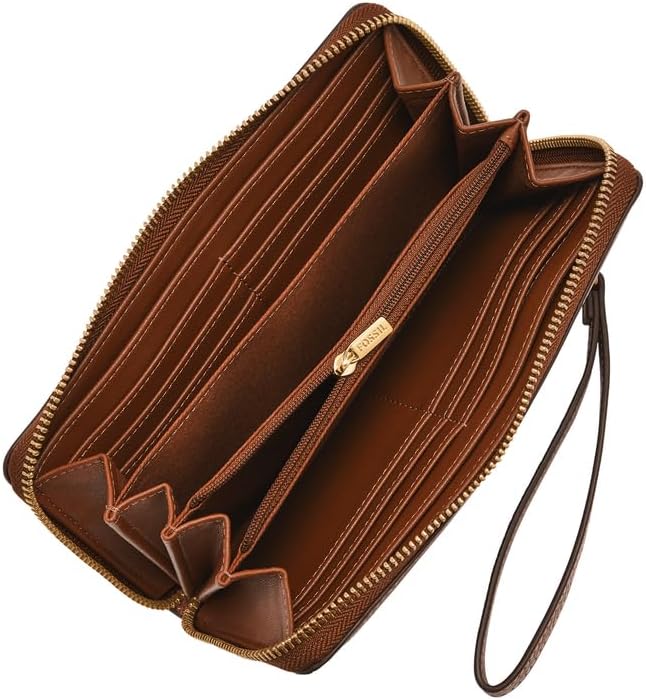 Thumbnail 1 de Fossil Logan – Portefeuille pochette zippée pour femme en cuir véritable ou PU