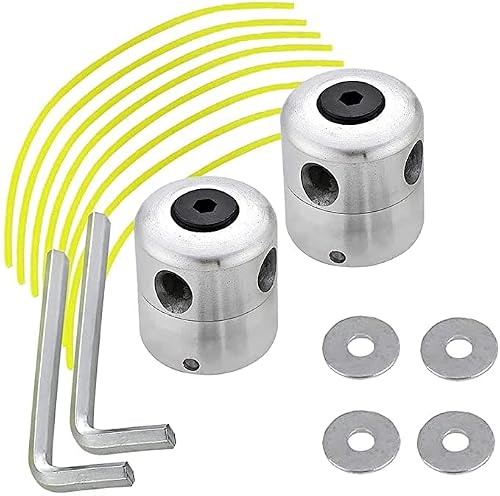 Detalle de Desbrozadora Kimuwote: Cabezal de desbrozar en aluminio, 2 piezas – compatible con bocas de rosca a la izquierda