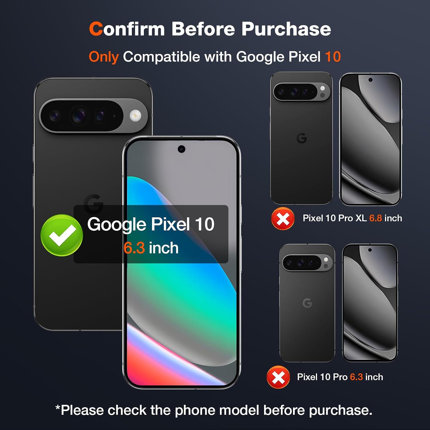 Detalle de LK 2+2 Pack Screen Protector for Google Pixel 10 – 2x tempered glass screen protectors and 2x camera lens protectors