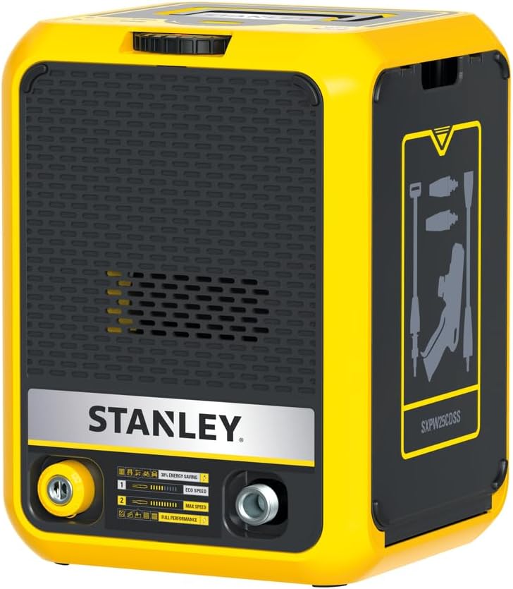 Detalle de Stanley SXPW25CDSS – kompaktowa myjka ciśnieniowa Dual Speed, 180 bar