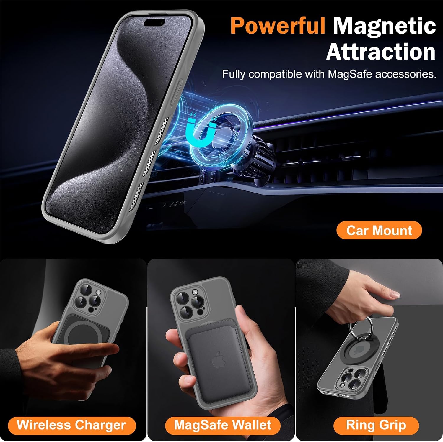 Detalle de CASEINJOY iPhone 15 Pro Case