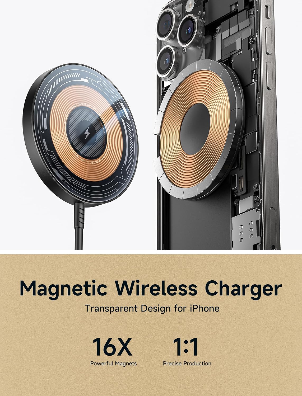 Thumbnail 2 de JSAUX Wireless Charger MagSafe 4.9ft
