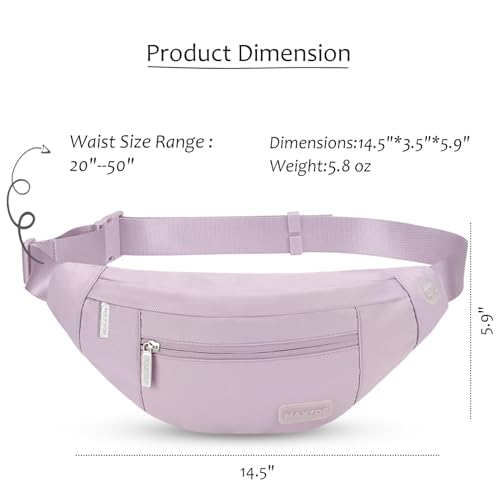 Detalle de MAXTOP riñonera unisex con 4 bolsillos, conector para auriculares y cinturón ajustable
