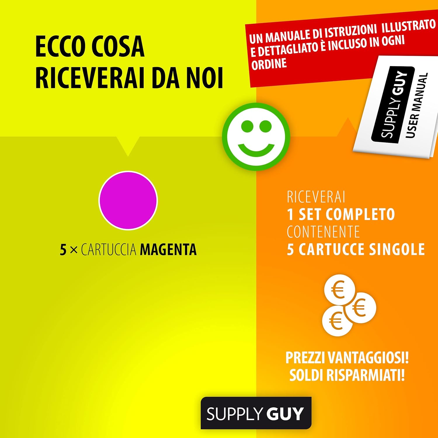 Thumbnail 2 de Supply Guy 5 cartucce Magenta con chip compatibili HP 920 XL (HP920XL / CD973AE) per stampanti OfficeJet