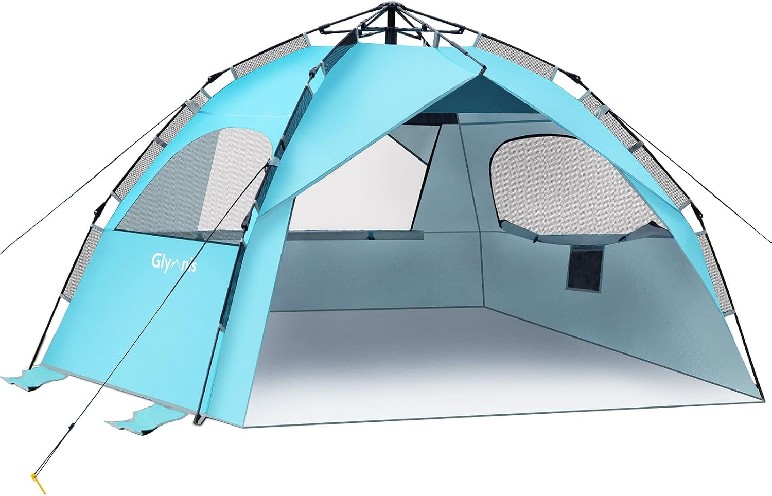 Detalle de Glymnis Strandmuschel Quick Up Strandzelt UV-Schutz 50+ für 4–6 Personen
