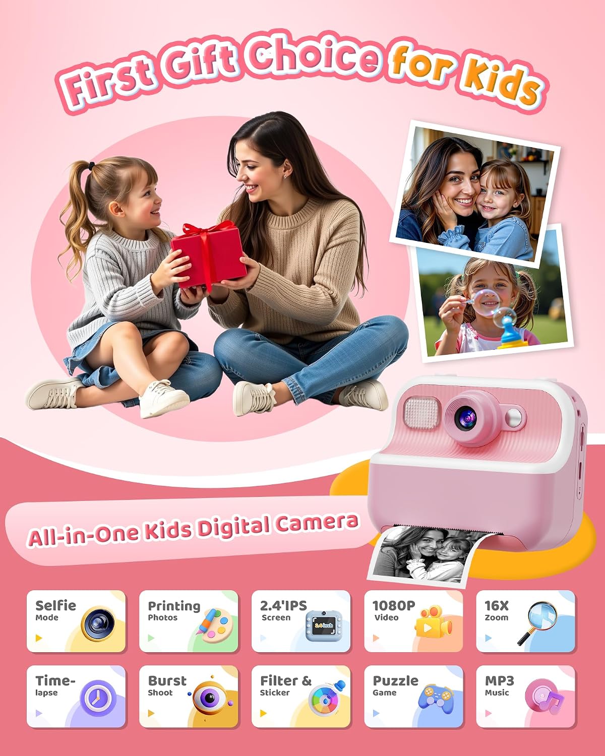 Detalle 2 de Instant Kids Dual Selfie Camera 1080P