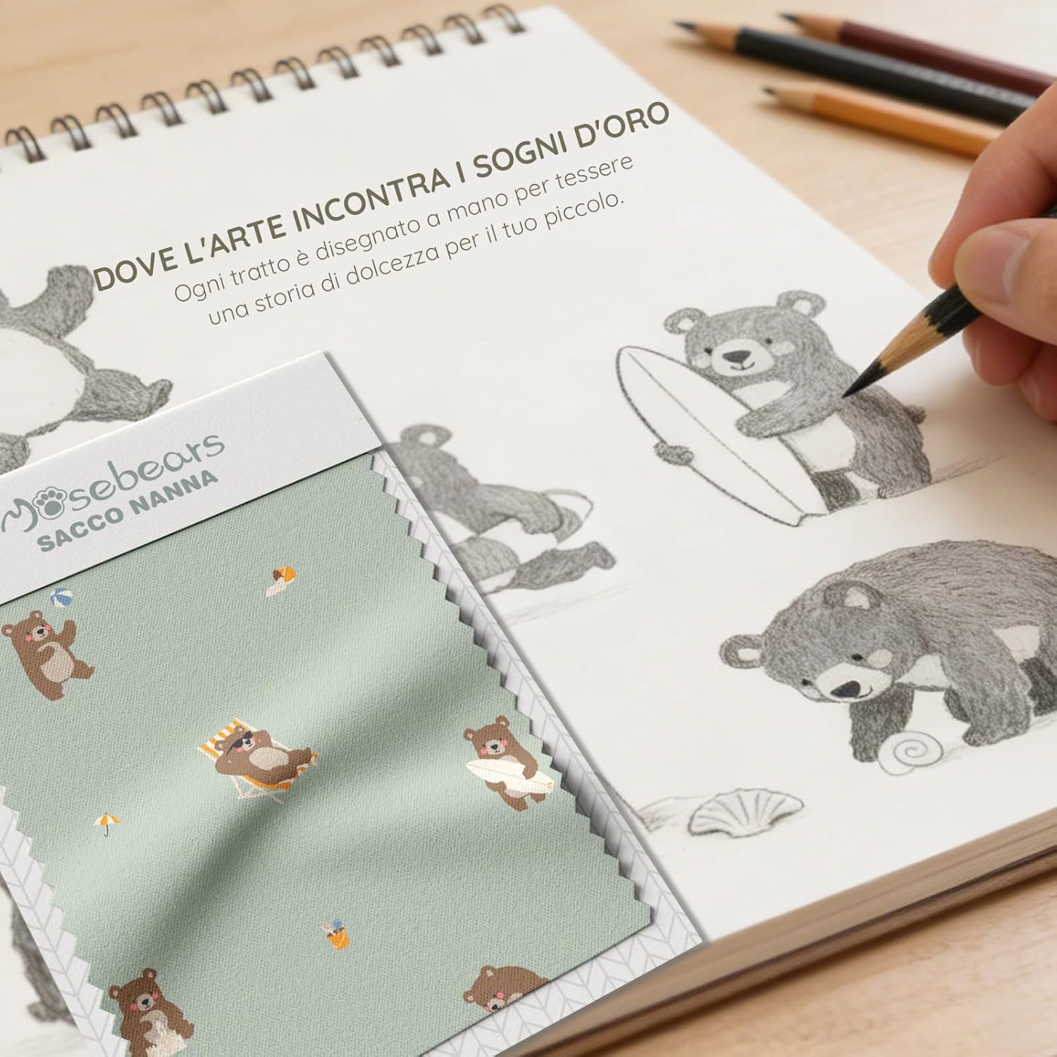 Thumbnail 2 de Mosebears Sacco Nanna 1 Tog per Bambini – 95 cm, cotone traspirante per 3-4 anni