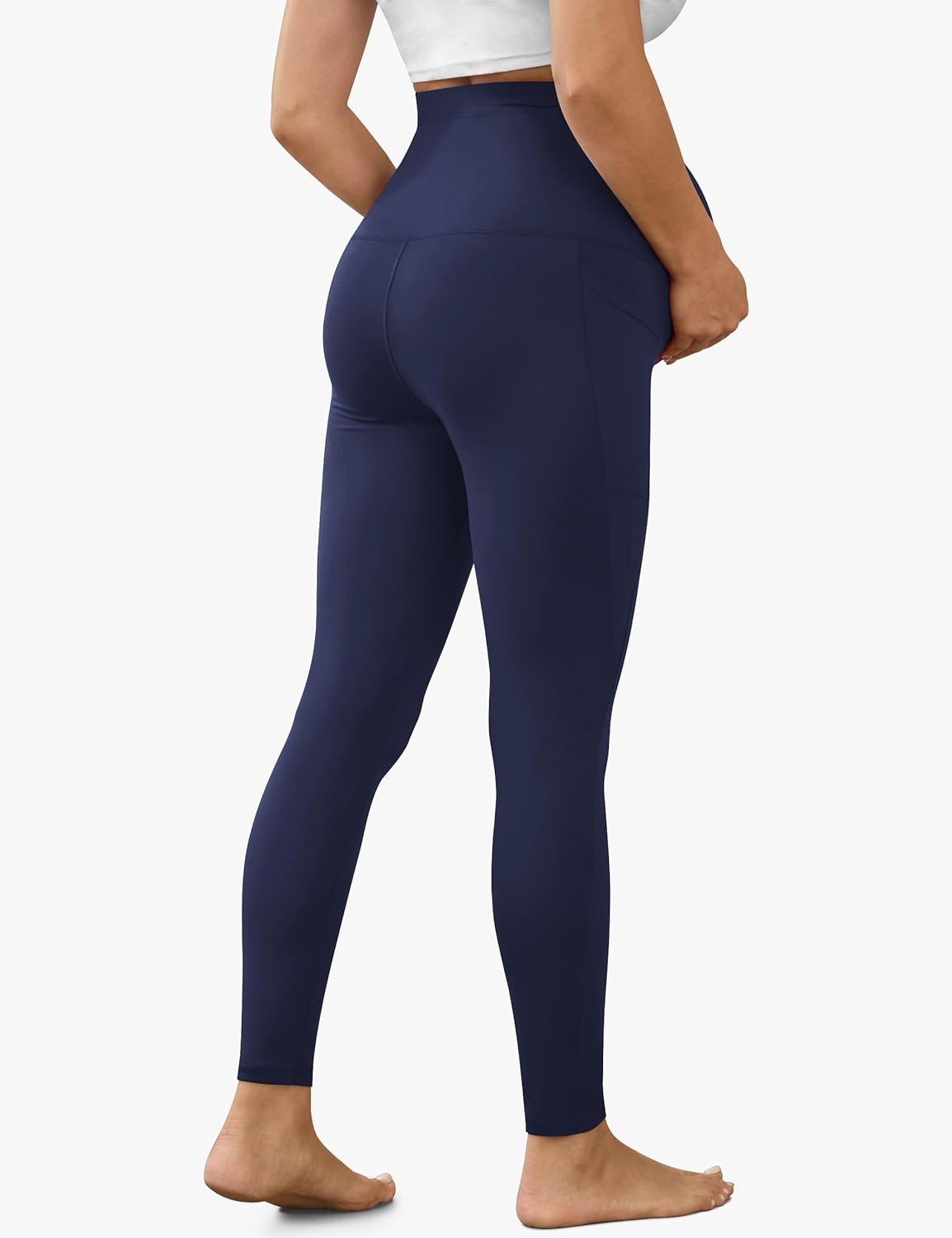 Thumbnail 3 de VALANDY Creamlush Maternity Leggings Over Bump with Pockets – Buttery Soft Yoga Pants