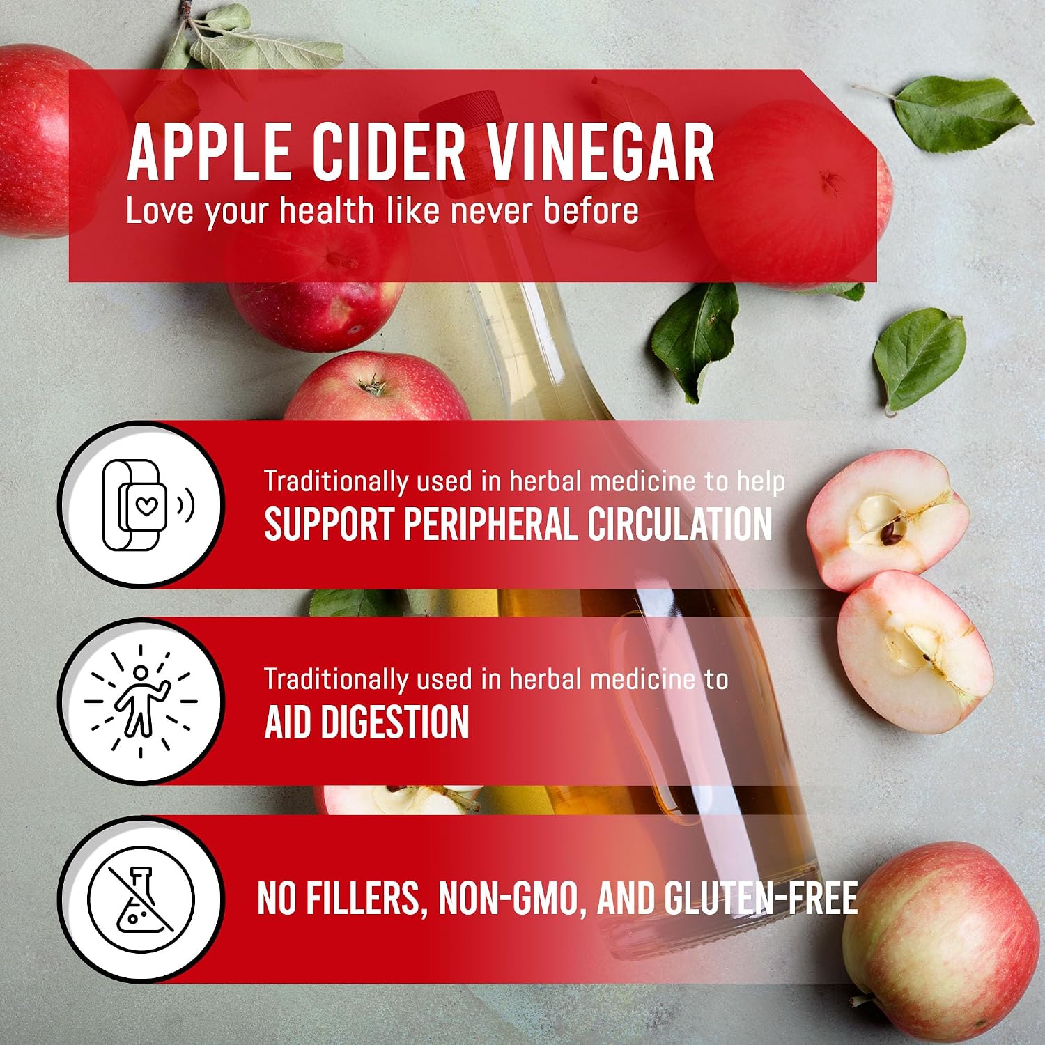Detalle de EBYSU apple cider vinegar capsules, 180 count