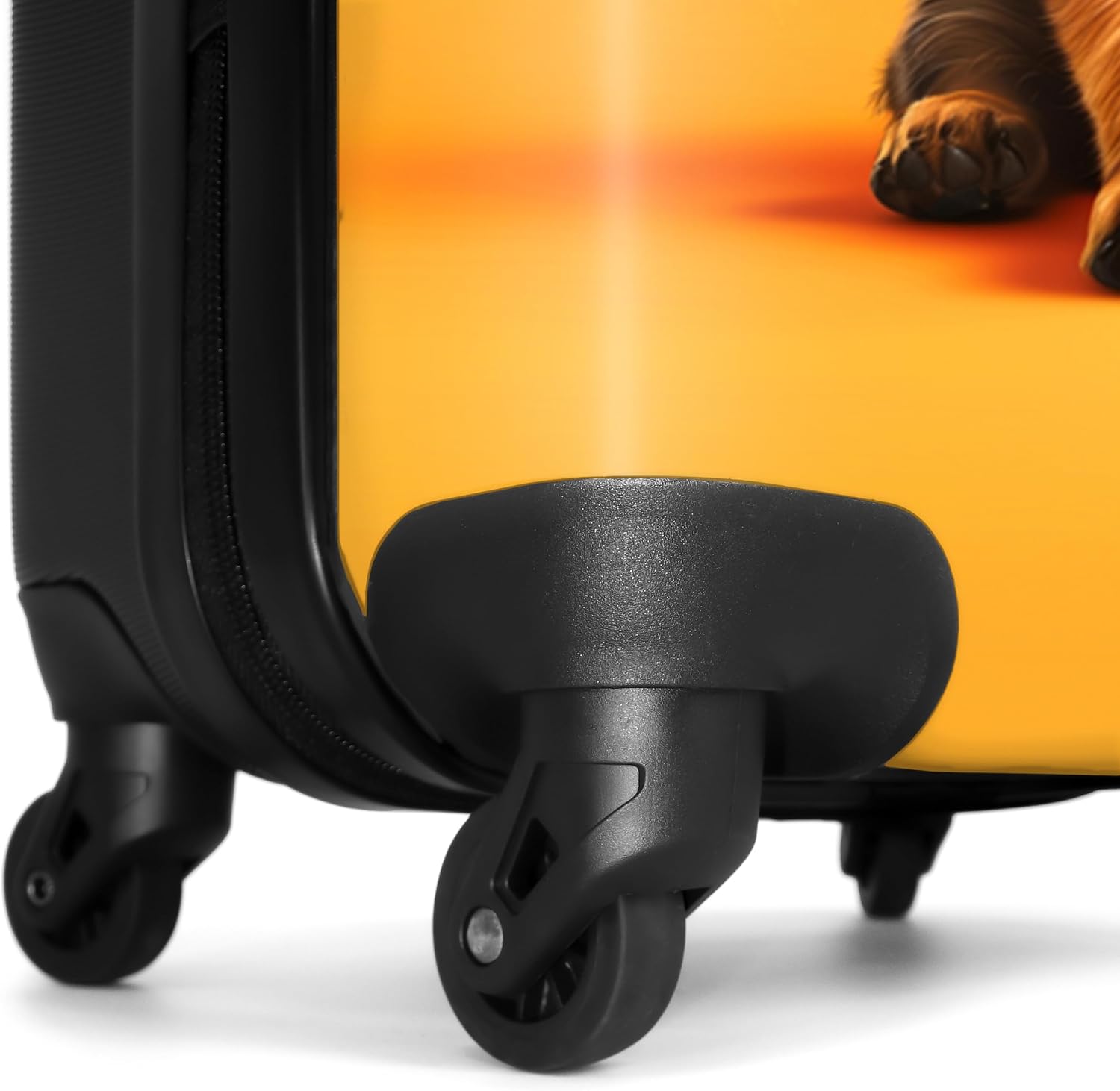 Detalle 2 de NoBoringSuitcases.com Trolley Bambini per Bagaglio a Mano 55x40x20 cm (Pastore tedesco - Arancione)