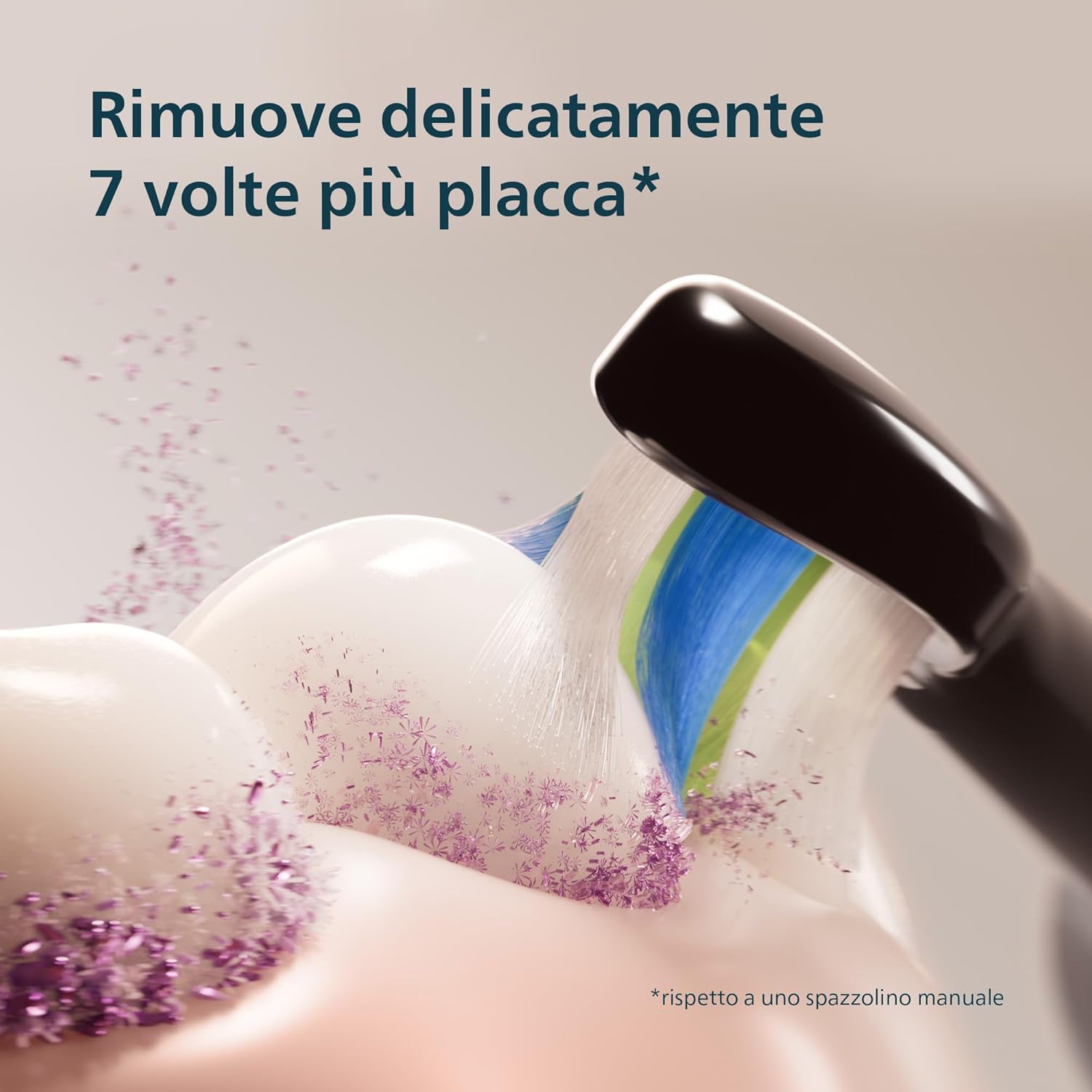 Detalle de Philips Sonicare 5300 HX7101/01: spazzolino elettrico sonico a due livelli di intensità