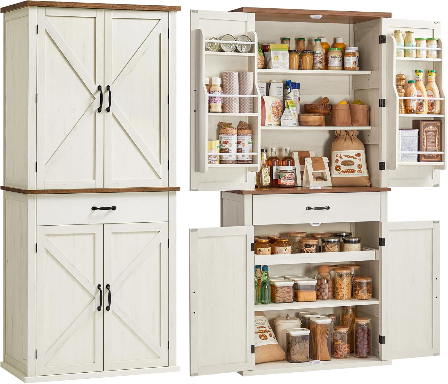 Detalle de VASAGLE Pantry Cabinet, LIRY Collection