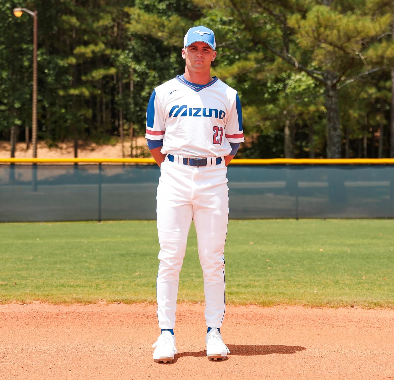 Detalle de Mizuno Premier Piped Pant – męskie spodnie baseballowe z lamówką