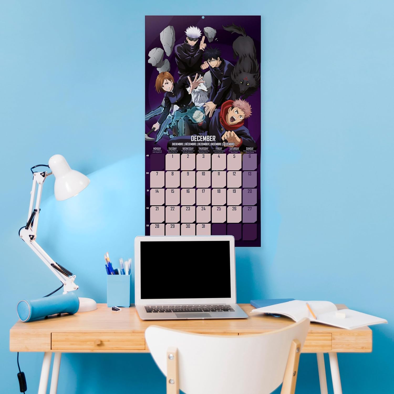 Thumbnail 5 de Grupo Erik Jujutsu Kaisen Wall Calendar 2026 30cm