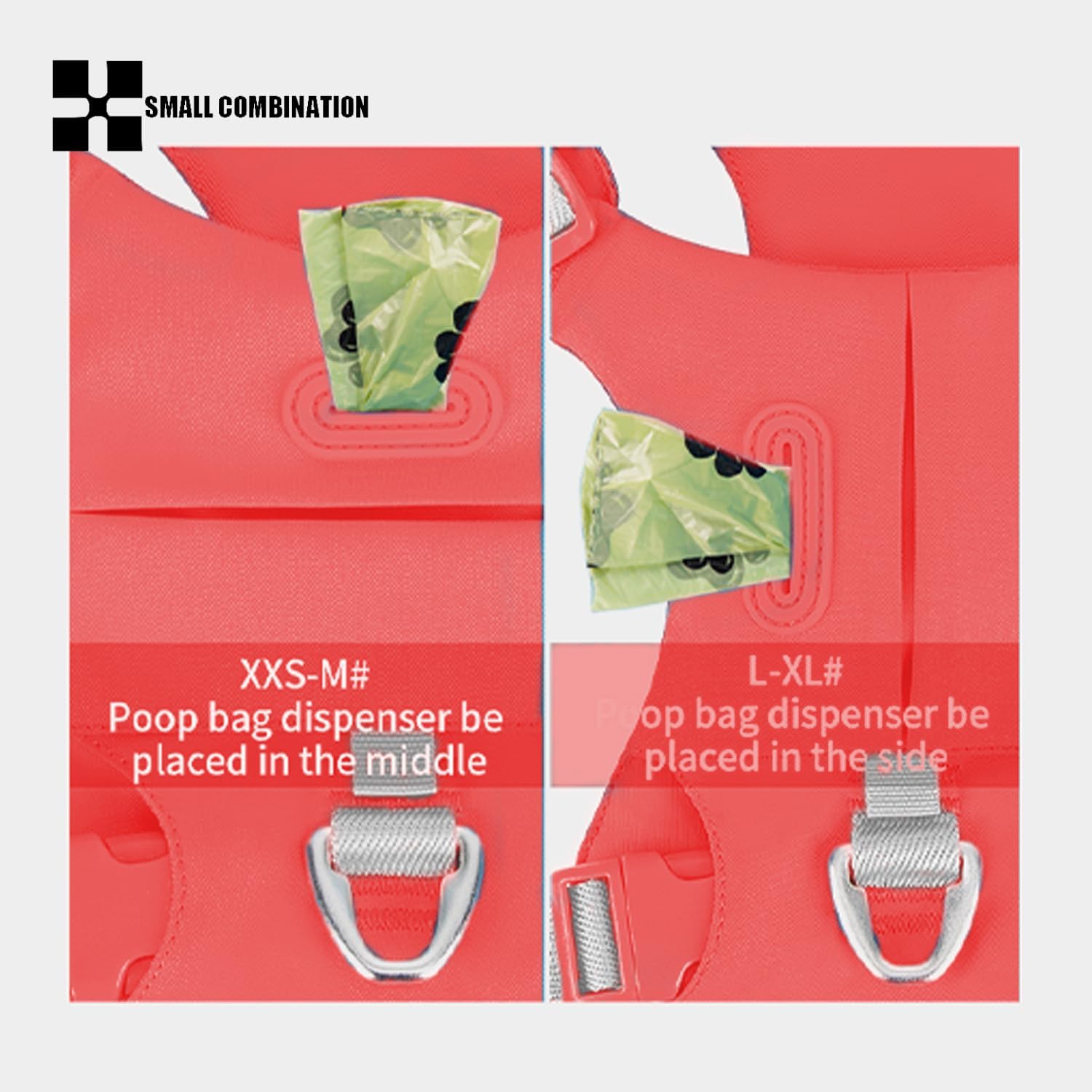 Thumbnail 4 de Small Combination Dog Harness with Pocket (Turquoise) – Adjustable XS