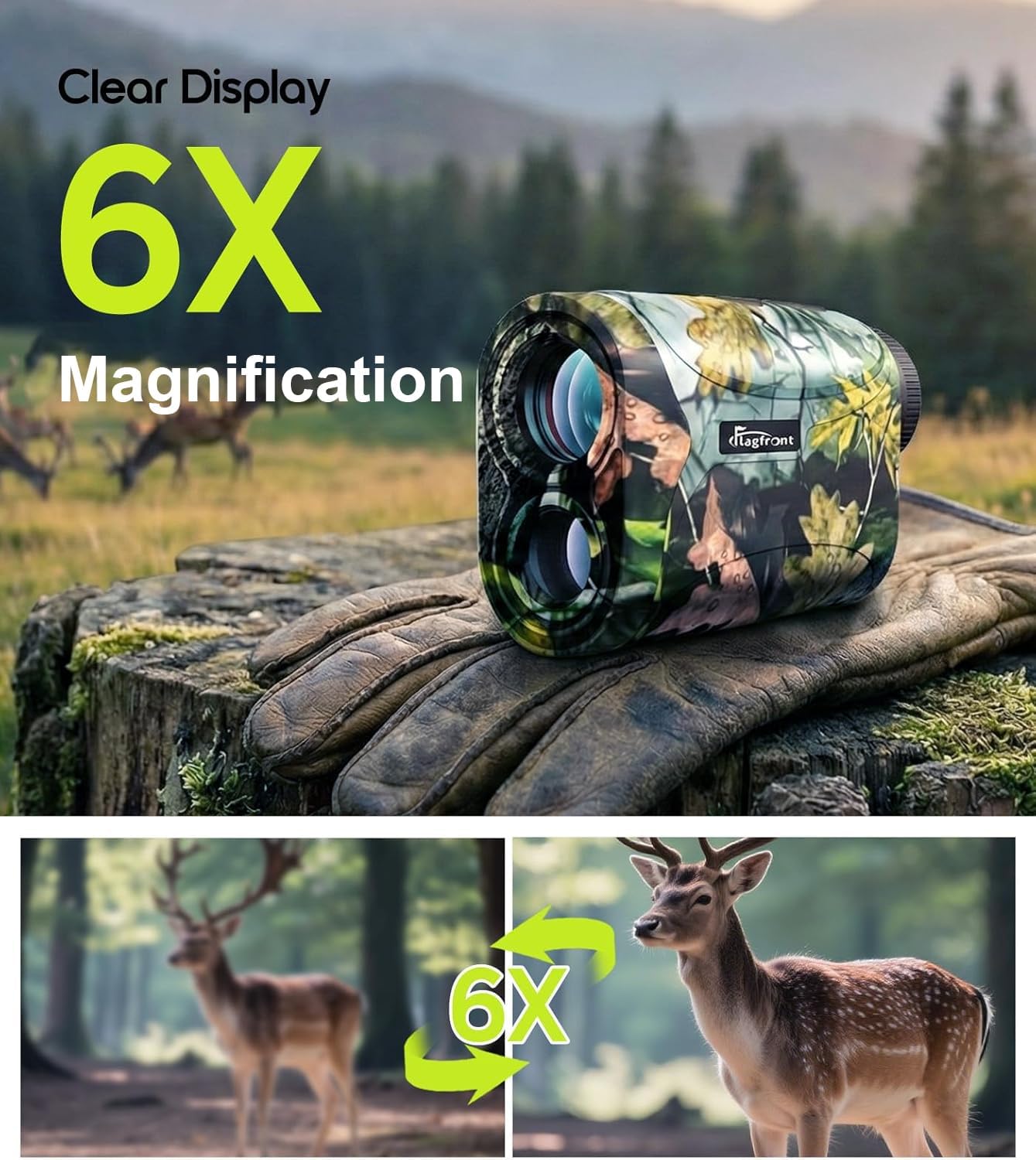 Thumbnail 6 de Flagfront 1200Yd Laser Rangefinder for Golf, Archery and Hunting, 6x Magnification