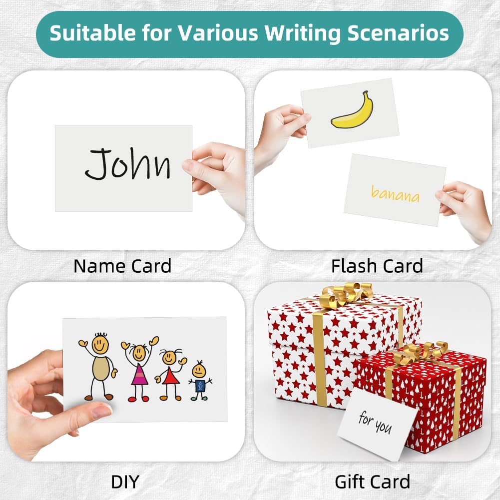 Thumbnail 6 de OFFCUP Cartes Postales Vierges A6 – 108 cartes blanches 15x10 cm, double face (écriture, DIY et impression)