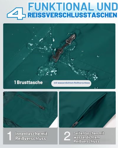 Detalle 2 de 33,000ft Regenjacke Damen – wasserdicht, atmungsaktiv und packbar