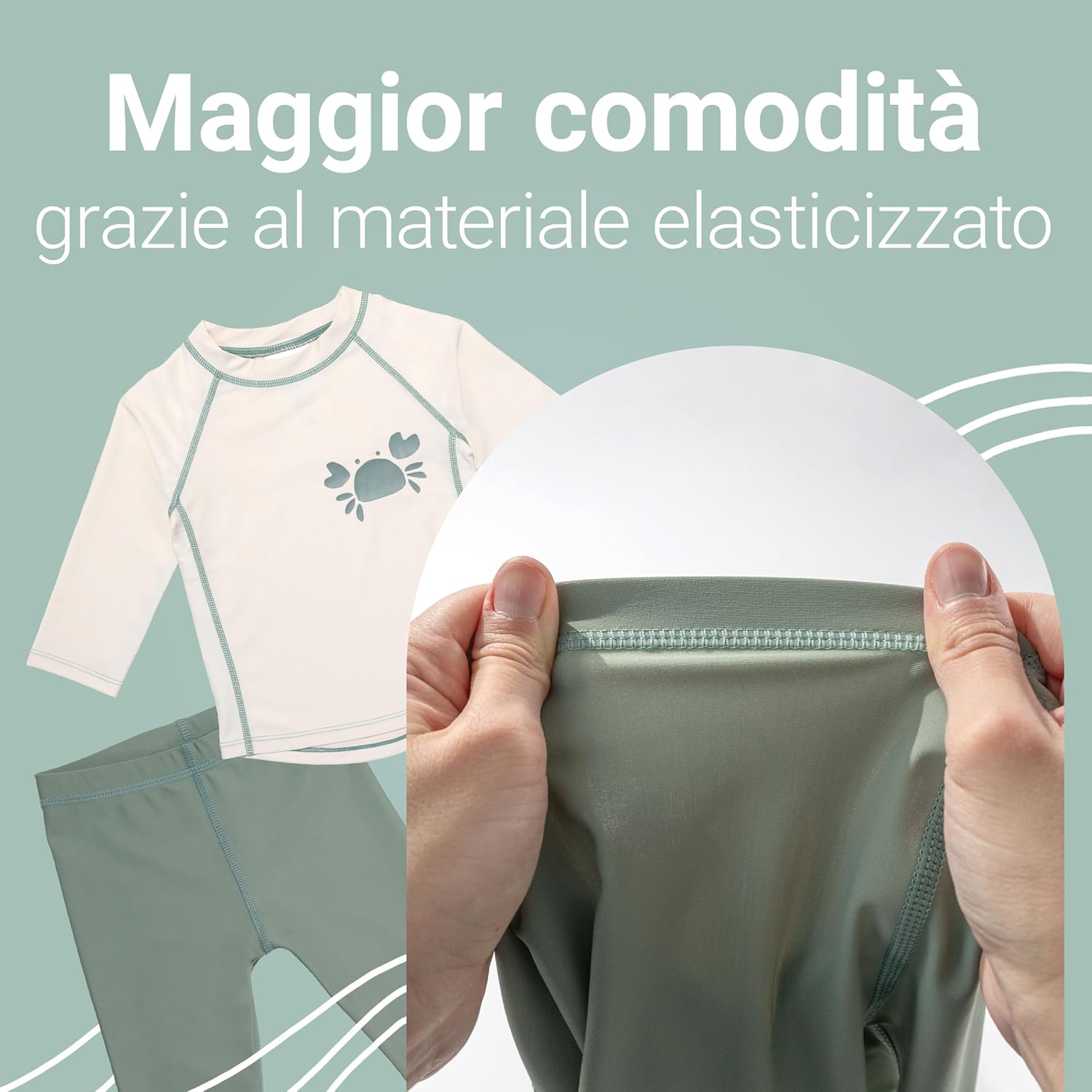 Thumbnail 5 de Set LaLoona per neonato: pantaloni mare + maglia UV con protezione UPF 80+