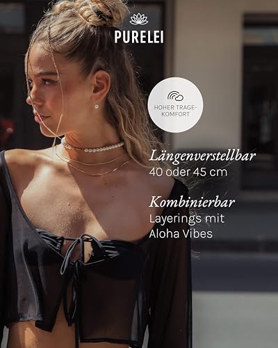 Thumbnail 5 de Purelei Two Layers Kette Damen – Halskette aus Edelstahl, zweilagig, wasserfest, 40–45 cm verstellbar