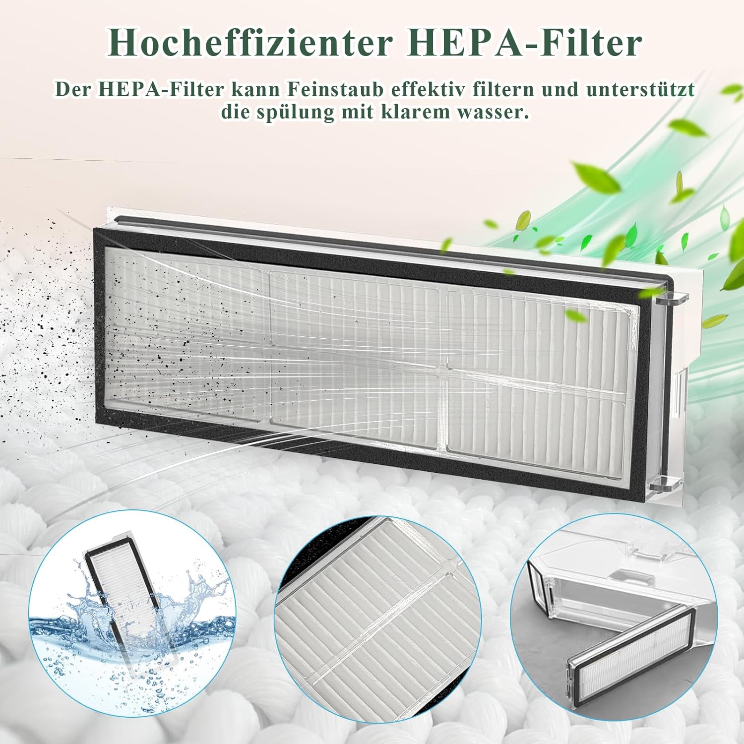 Thumbnail 4 de Bibemorol Zubehör Ersatzteil-Set für Roborock Qrevo Curve/Edge – Hauptbürsten, Filter, Beutel, Pads und mehr
