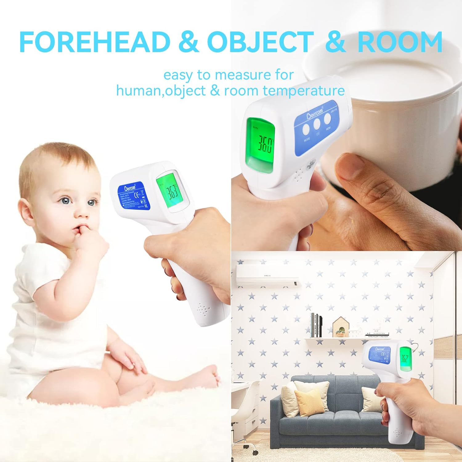 Thumbnail 3 de Berrcom 1 second non contact thermometer