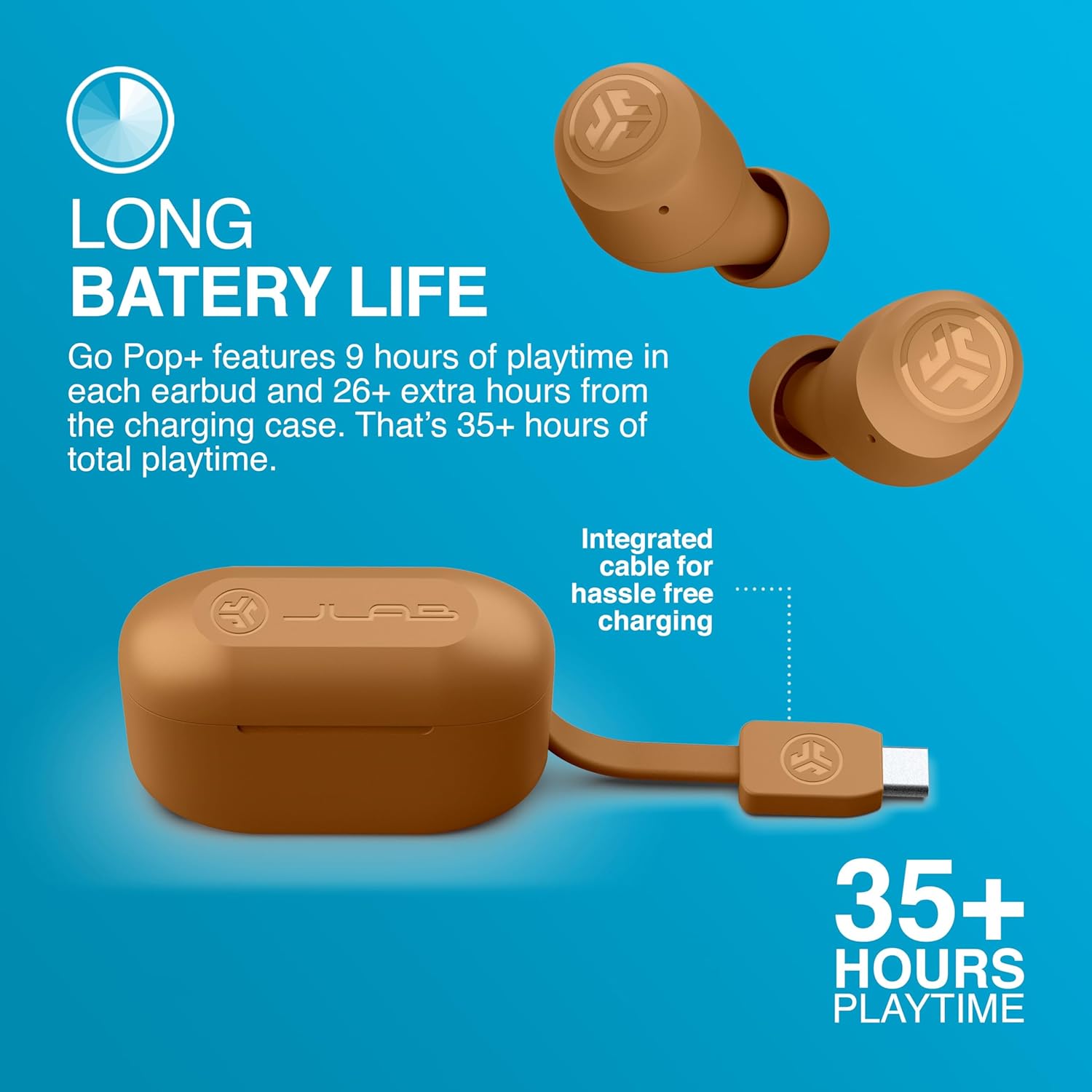 Thumbnail 5 de JLab Go Air Pop+ Tones écouteurs Bluetooth, jusqu’à 35 h d’autonomie