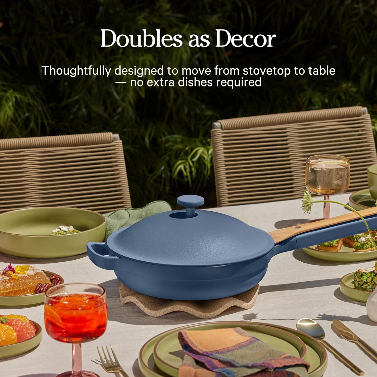 Thumbnail 6 de Our Place Always Pan 2.0 (27cm, 2.5L) Nonstick Ceramic Cookware – Blue Salt, 10-in-1 all-rounder