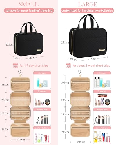 Detalle de HOTOR Hanging Travel Toiletry Bag for Women Essentials