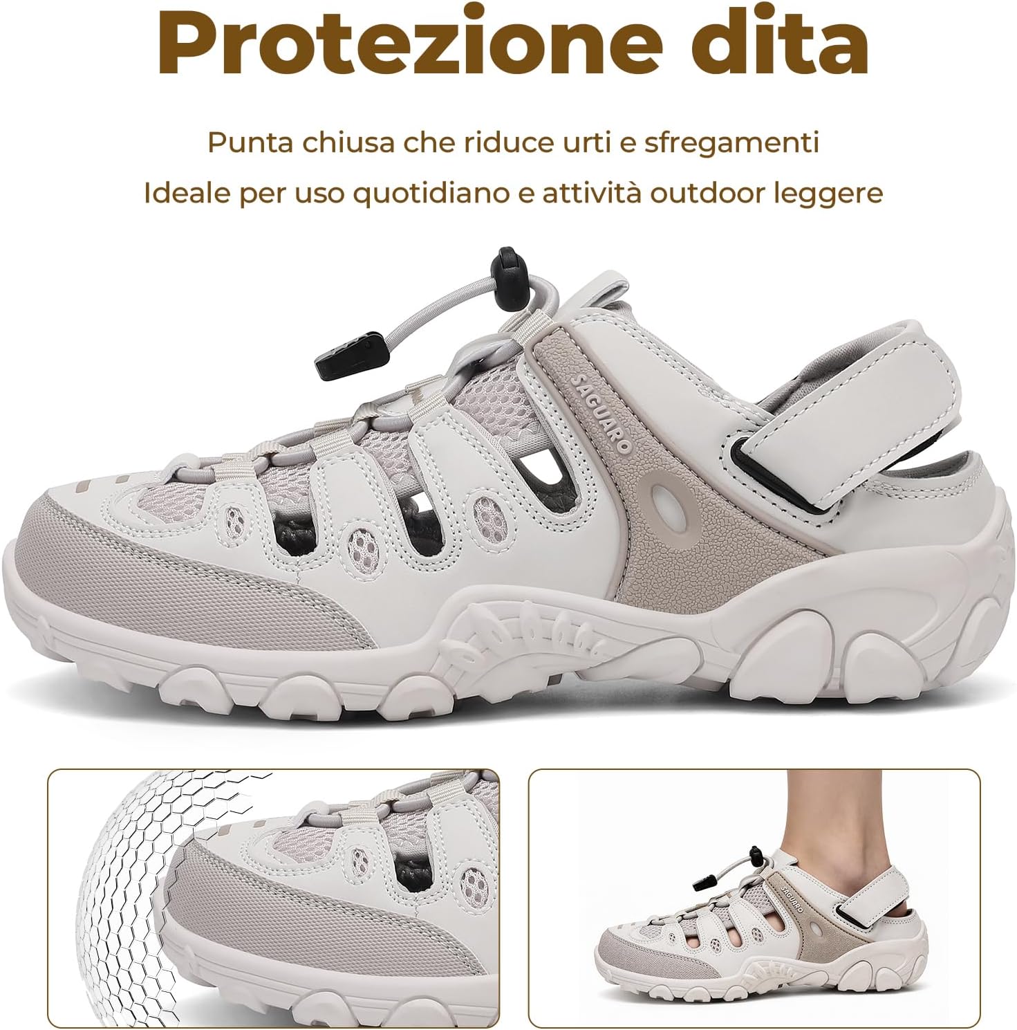 Detalle de SAGUARO Sandali Donna Antiscivolo e Traspiranti per Trekking e Attività Outdoor (36–42 EU)