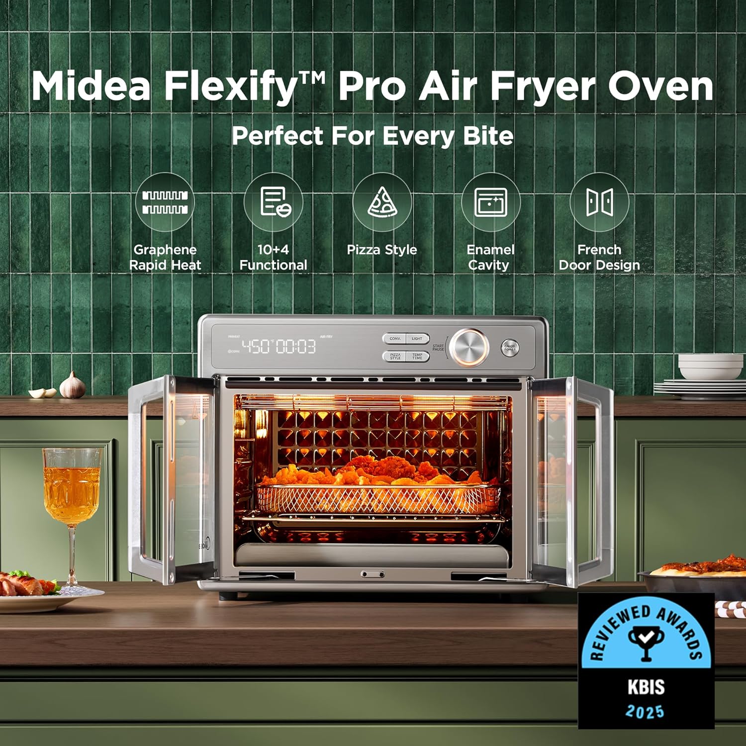 Detalle 2 de Midea Flexify Pro 26.4 QT Toaster Oven 🧑