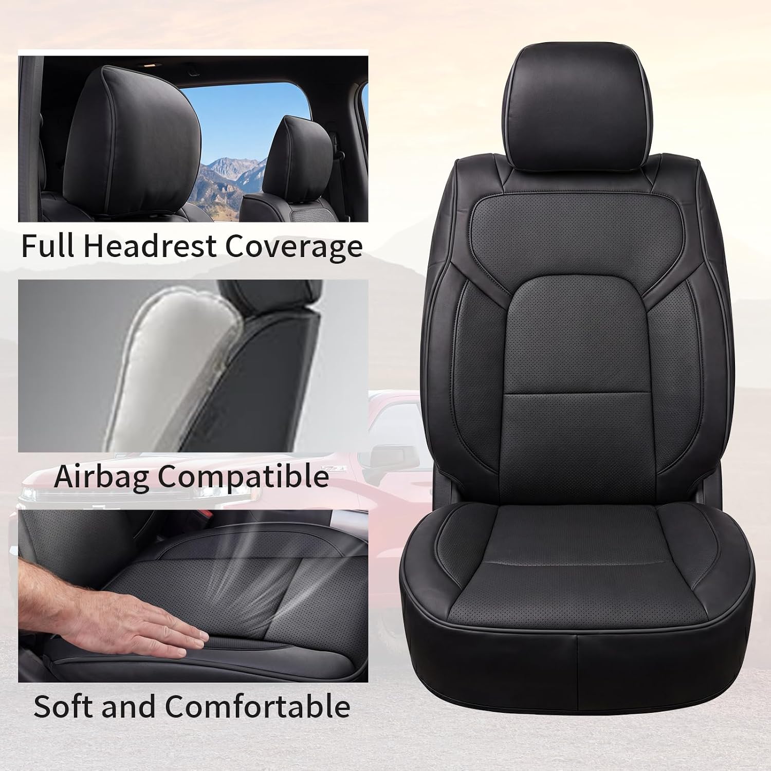 Detalle de Umbrauto Ram Front Seat Covers, 2-Piece Set