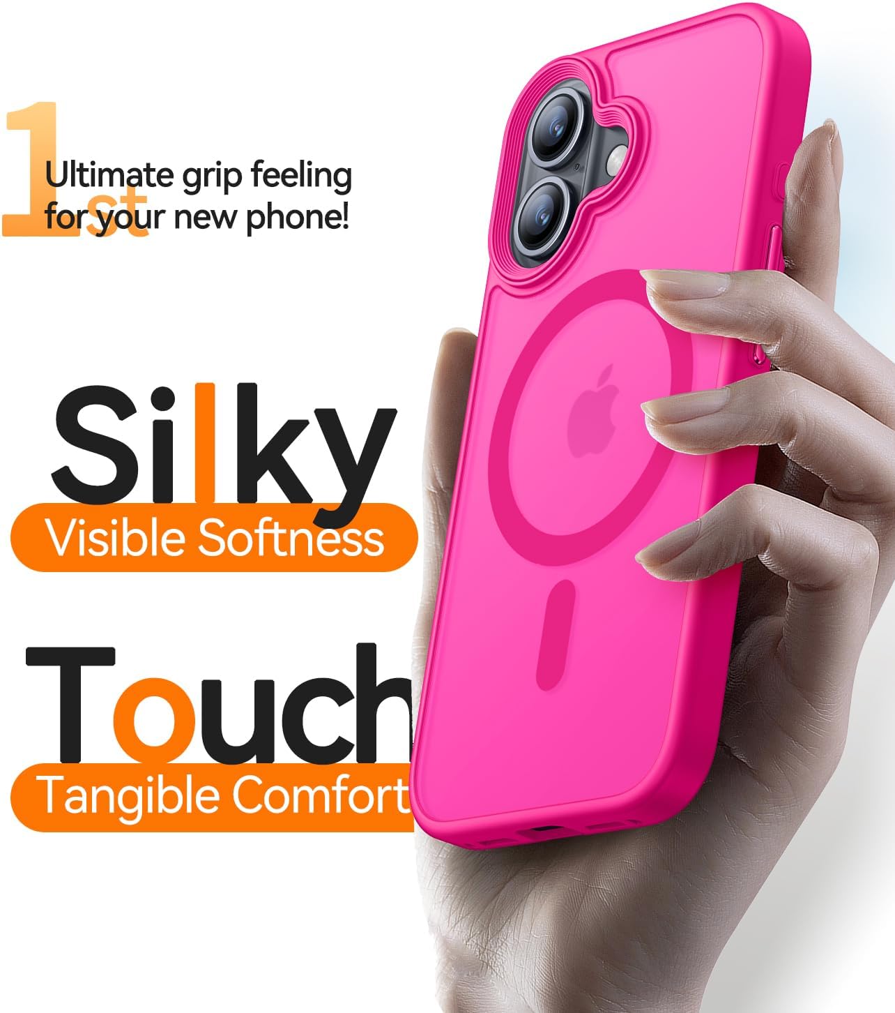 Thumbnail 5 de CANSHN Funda Magética para iPhone 16 Rosa Vivo