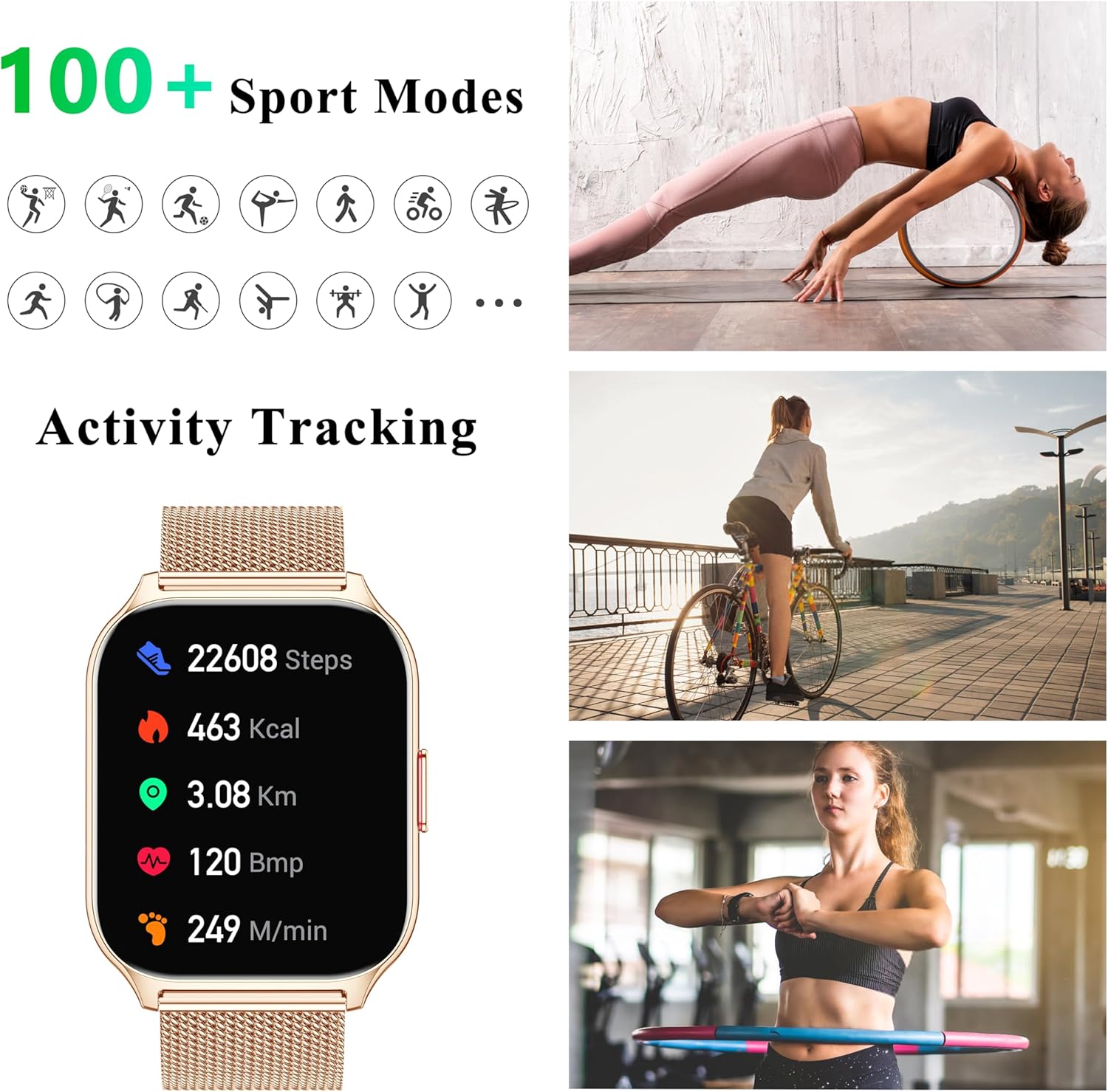 Detalle de ZOSKVEE 2.01" Smart Watch (Call Answer/Make, Blood Pressure, Sleep & Fitness Modes)
