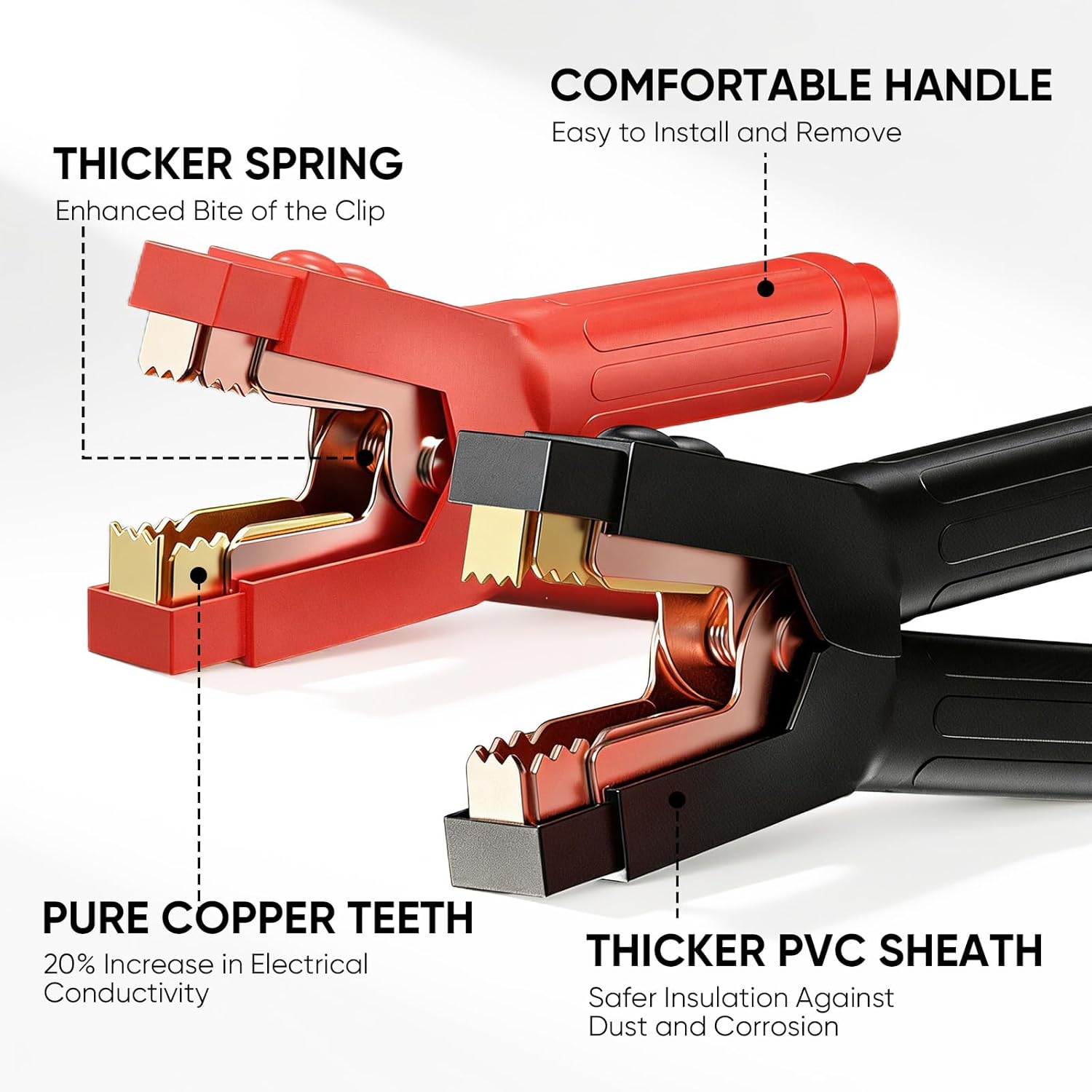 Detalle 2 de NOONE 0 Gauge 30 FT jumper cables 1000A