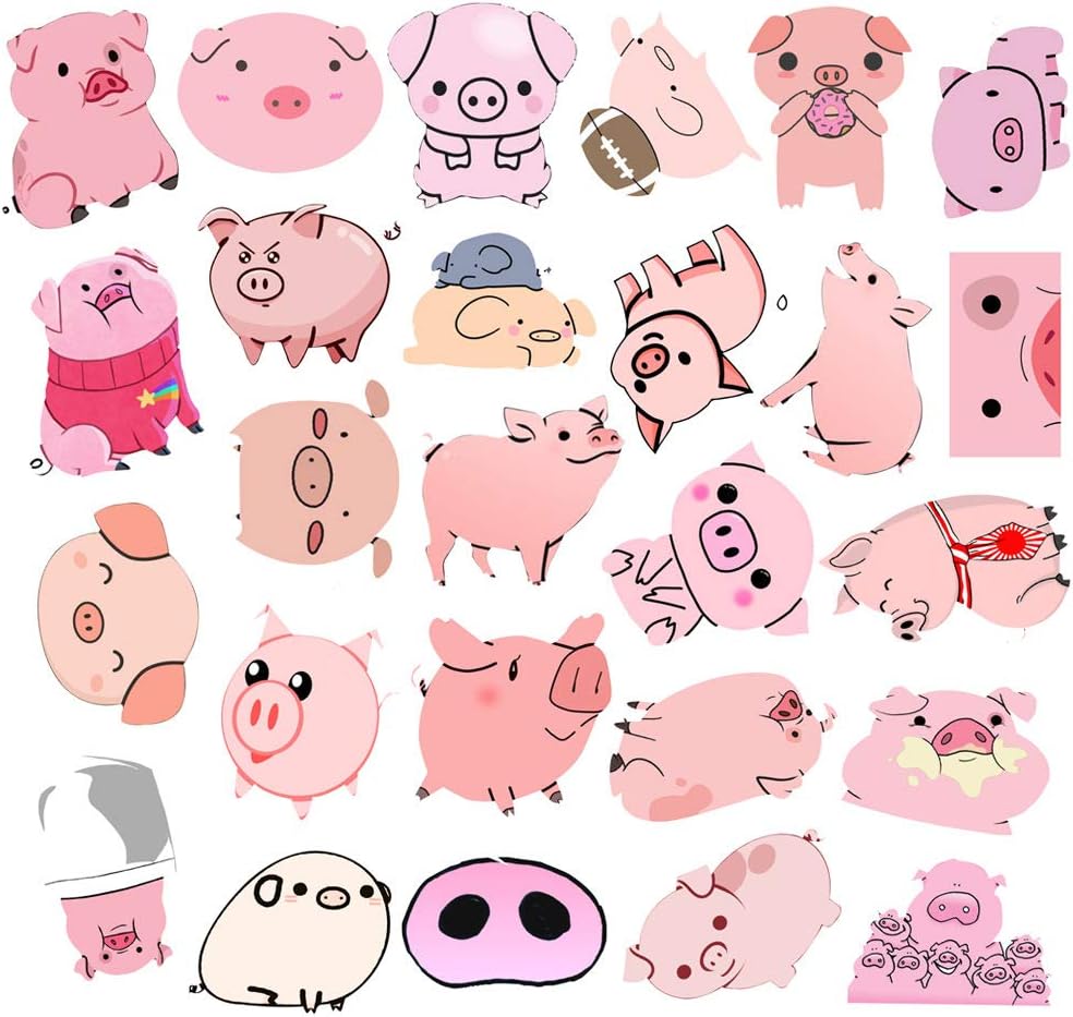 Detalle 2 de Pink Pig Stickers PVC