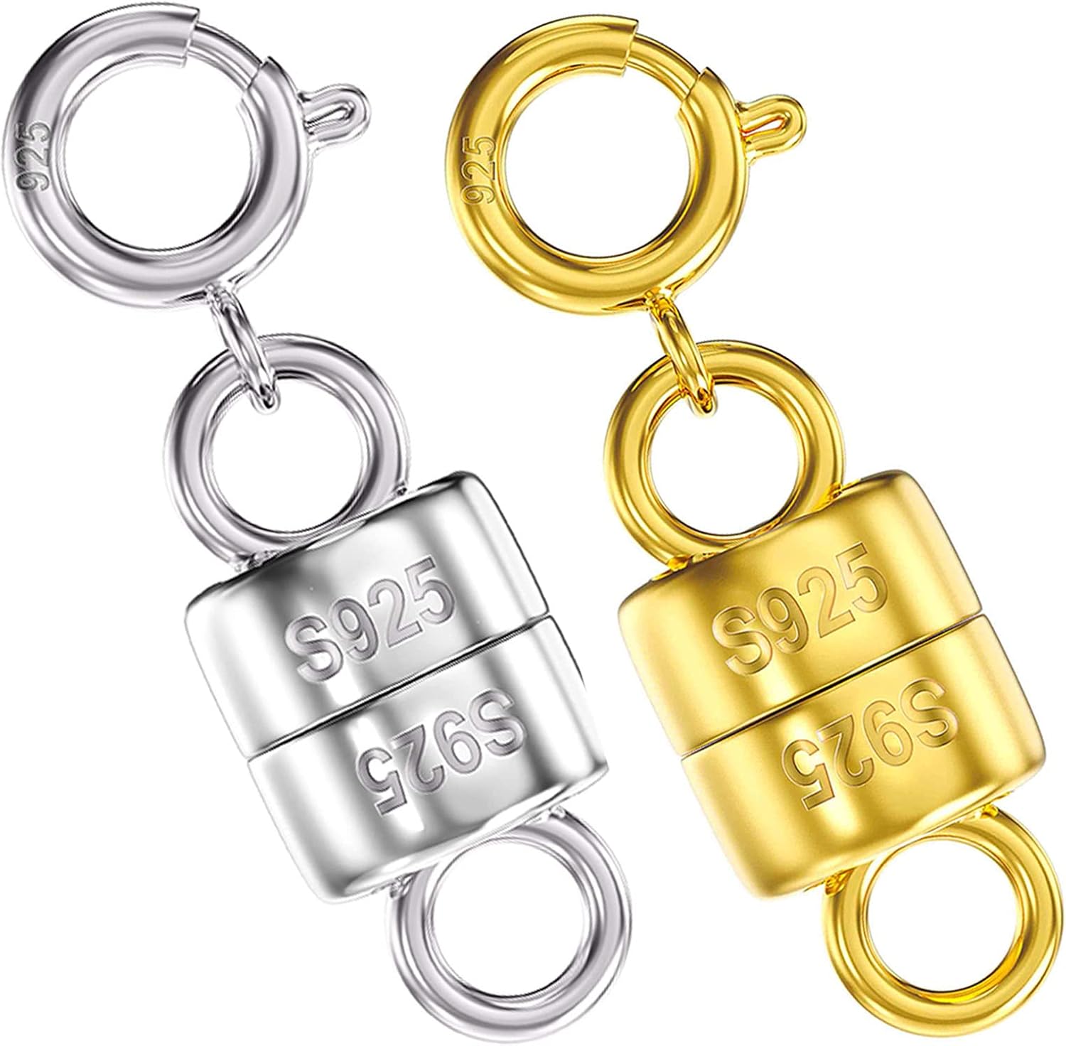 Detalle de OHINGLT 01 Magnetic Necklace Clasps, 925 Sterling Silver, Gold and Silver Plated